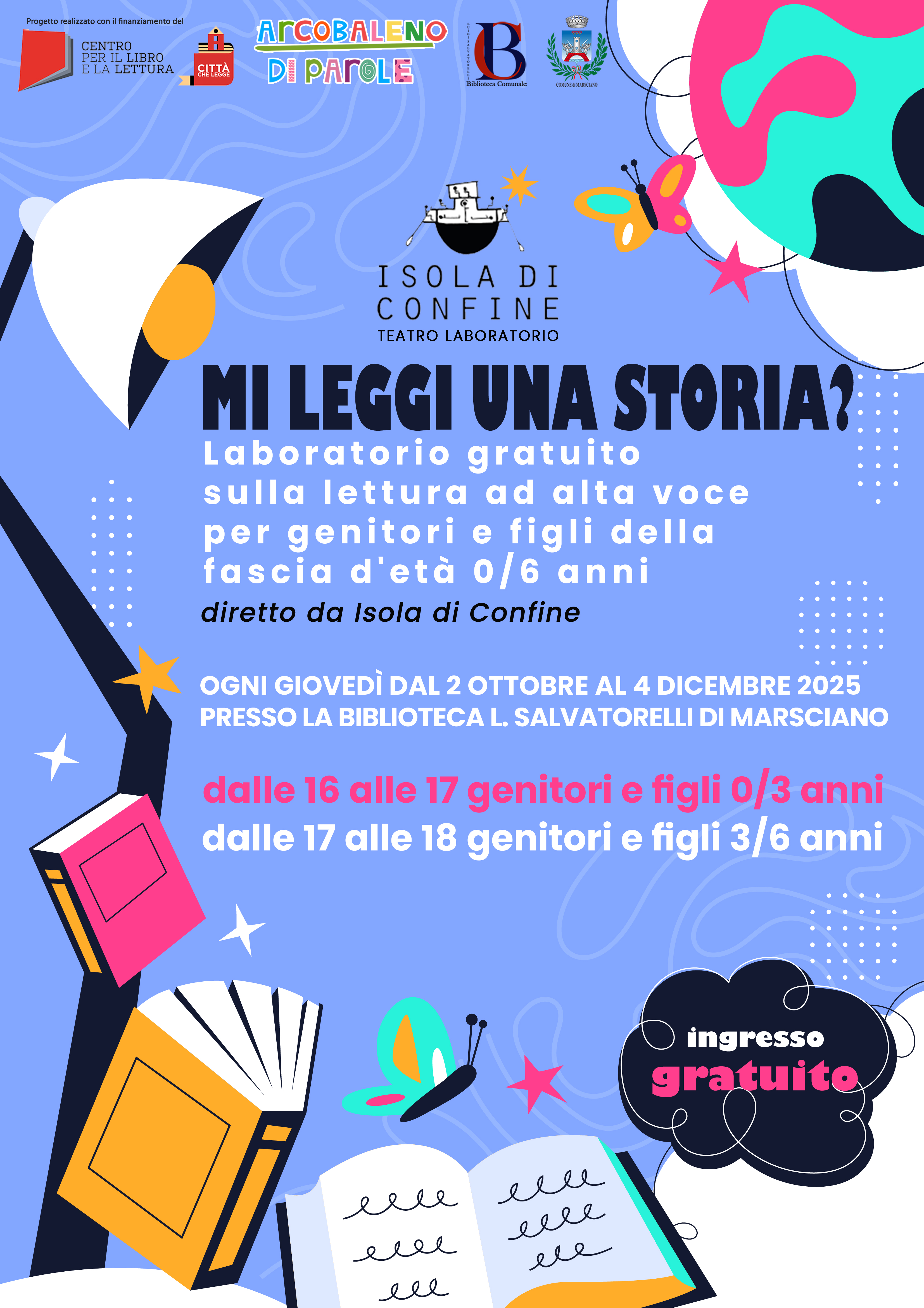Progetto “Mi leggi una storia?”- Laboratorio di lettura ad alta voce per bambini da 0 a 6 anni