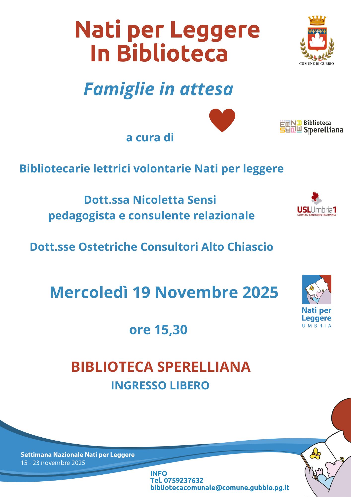 Settimana Nazionale Nati per Leggere : Nati per Leggere Famiglie in attesa