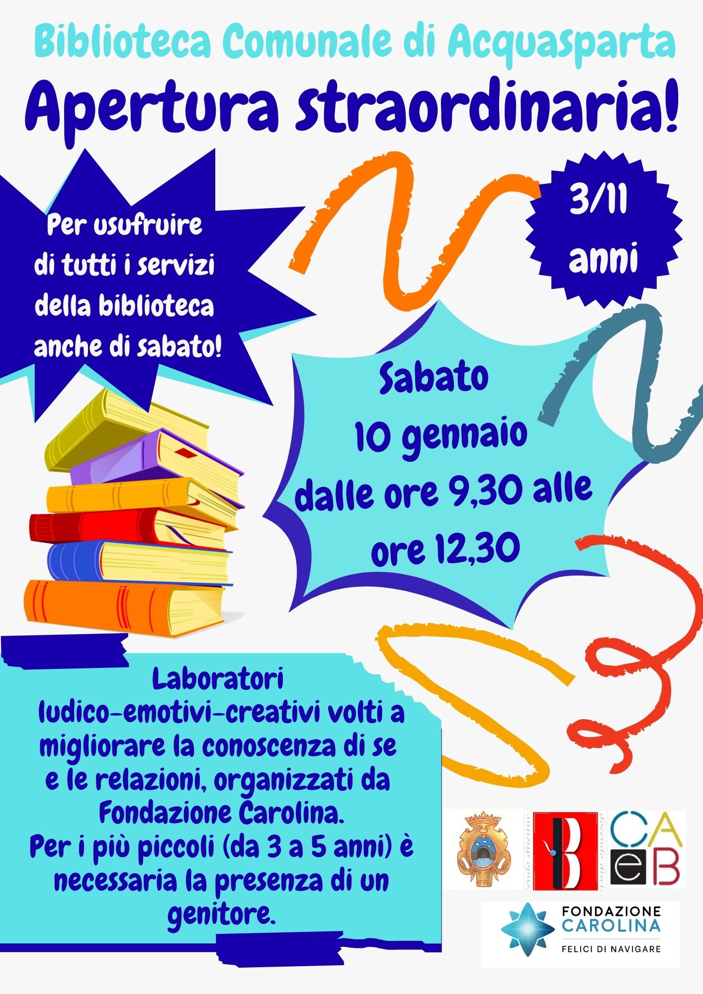 APERTURA STRAORDINARIA IN BIBLIOTECA!