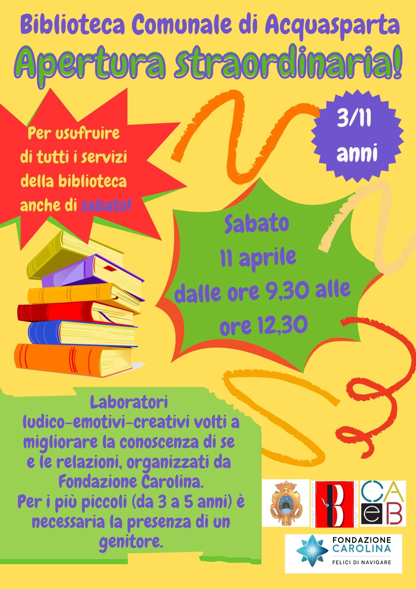 Apertura straordinaria in biblioteca!